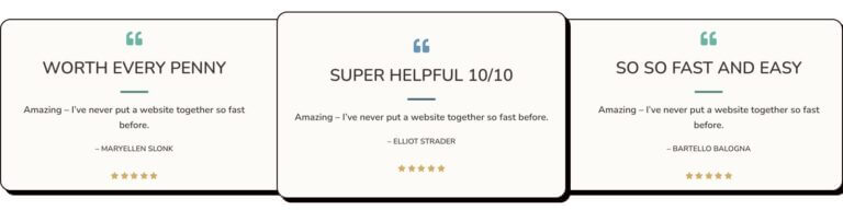 Customer Review Cards