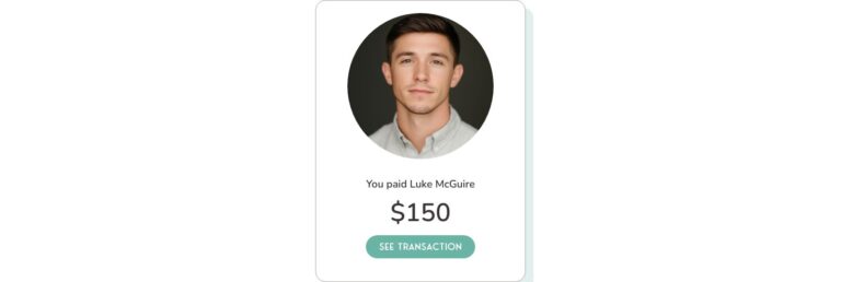 Venmo-style Neobrutalist card